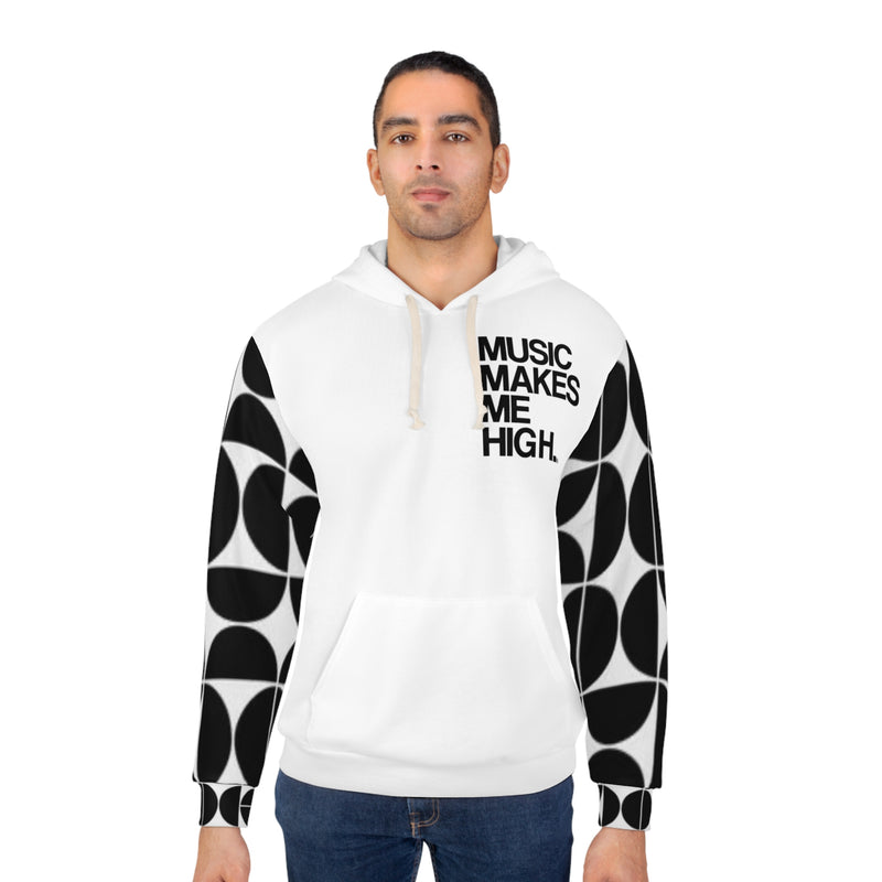 MMMH Unisex Hoodie: Black Geo/White | Black