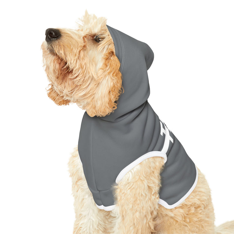 IJTT Pet Hoodie: AT Strike White | Dark Grey