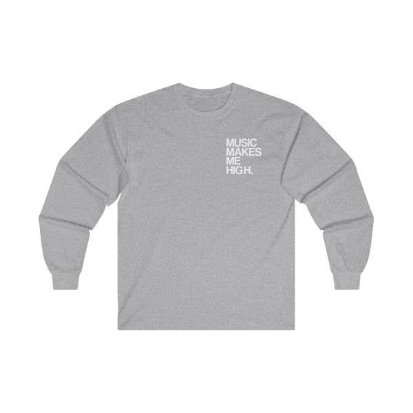 MMMH Unisex Long Sleeve Tee: Sport Grey | White Lettering