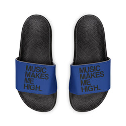 MMMH Unisex Slides: Dark Blue/Black | Black