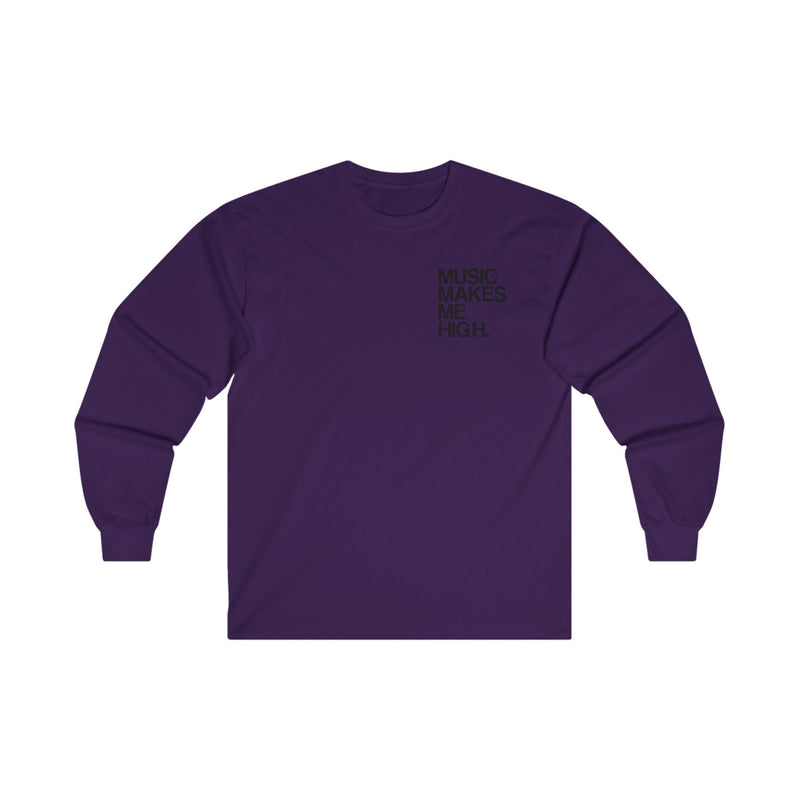 MMMH Unisex Long Sleeve Tee: Purple | Black Lettering