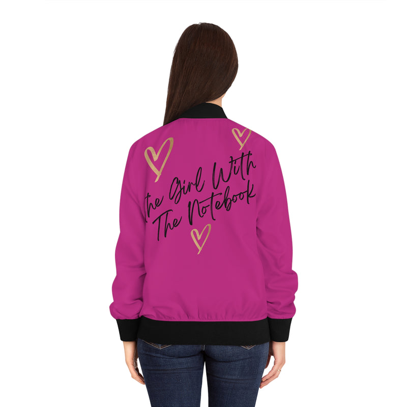 TGWTN Women's Bomber Jacket: Brown/Black | Pink