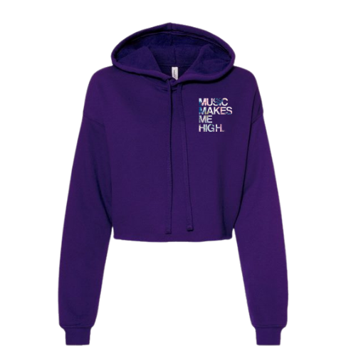 MMMH Cropped Hoodie: Purple | Flowers