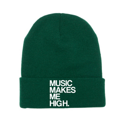 MMMH Beanie: Dark Green | White