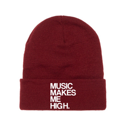 MMMH Beanie: Maroon | White