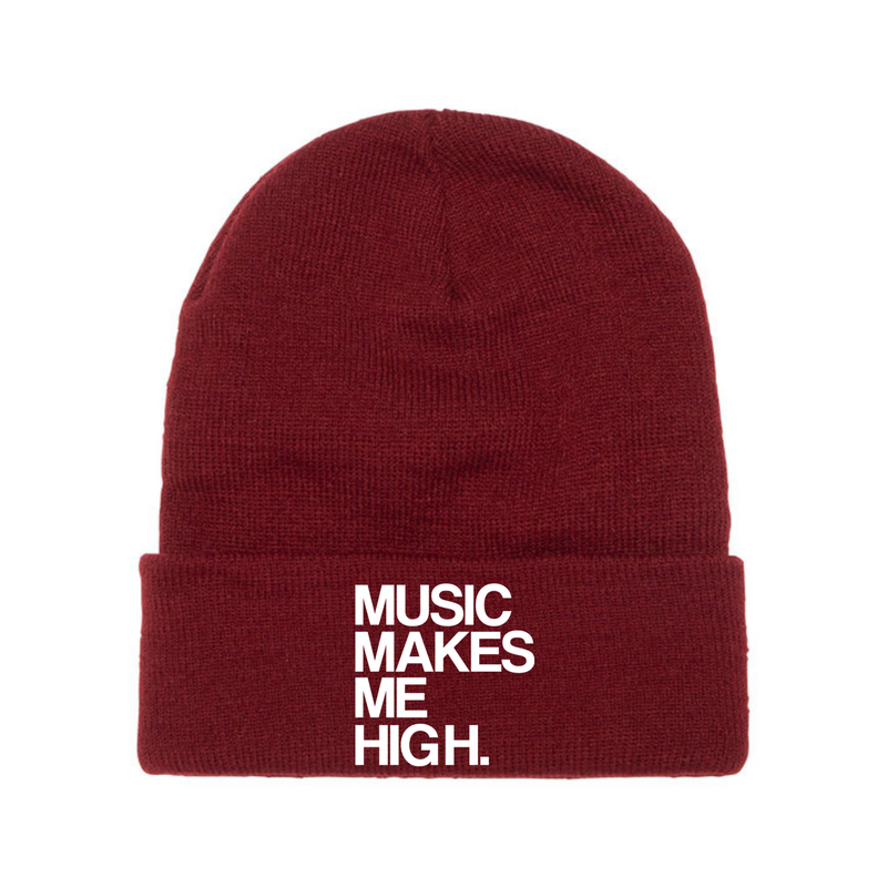 MMMH Beanie: Maroon | White