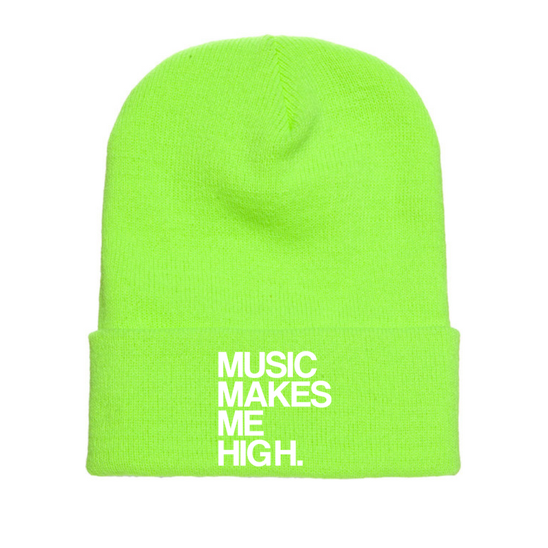 MMMH Beanie: Safety Green | White