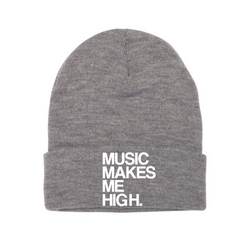 MMMH Beanie: Heather Gray | White