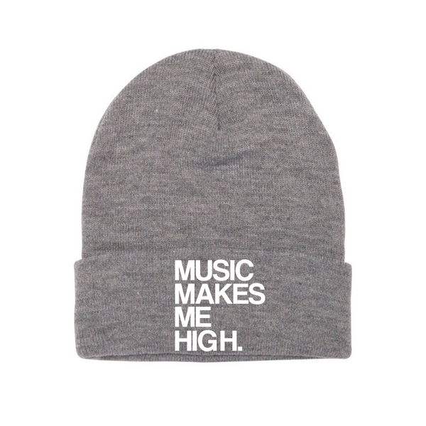 MMMH Beanie: Heather Gray | White