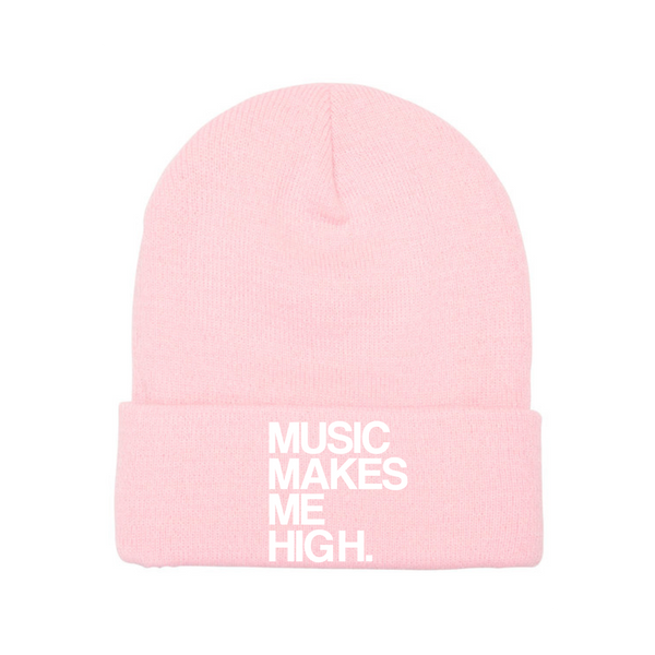 MMMH Beanie: Light Pink | White