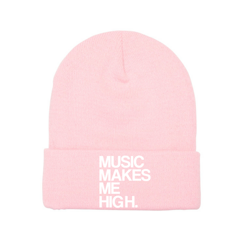 MMMH Beanie: Light Pink | White