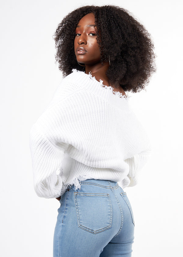 Hunny Sweater | White