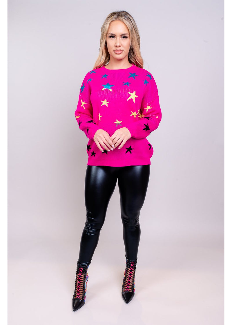 Twinkle Twinkle Sweater | Fuchsia