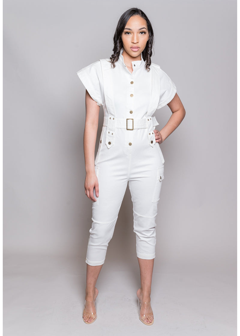 A Work Of Art Jumpsuit | White