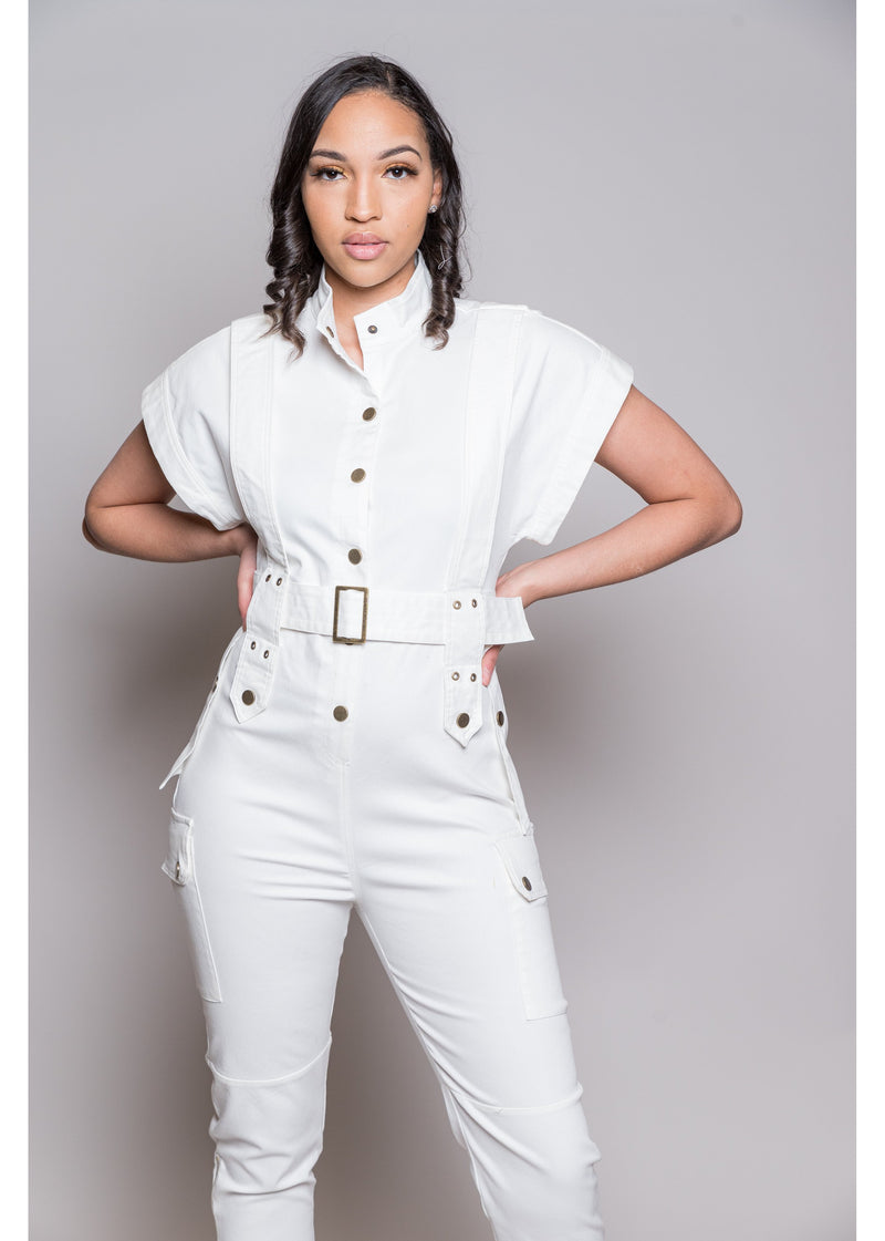A Work Of Art Jumpsuit | White