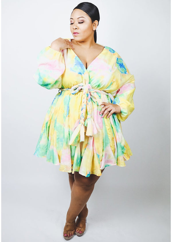 *Tie Dye Fine Dress | Curvy