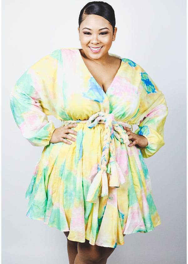 *Tie Dye Fine Dress | Curvy