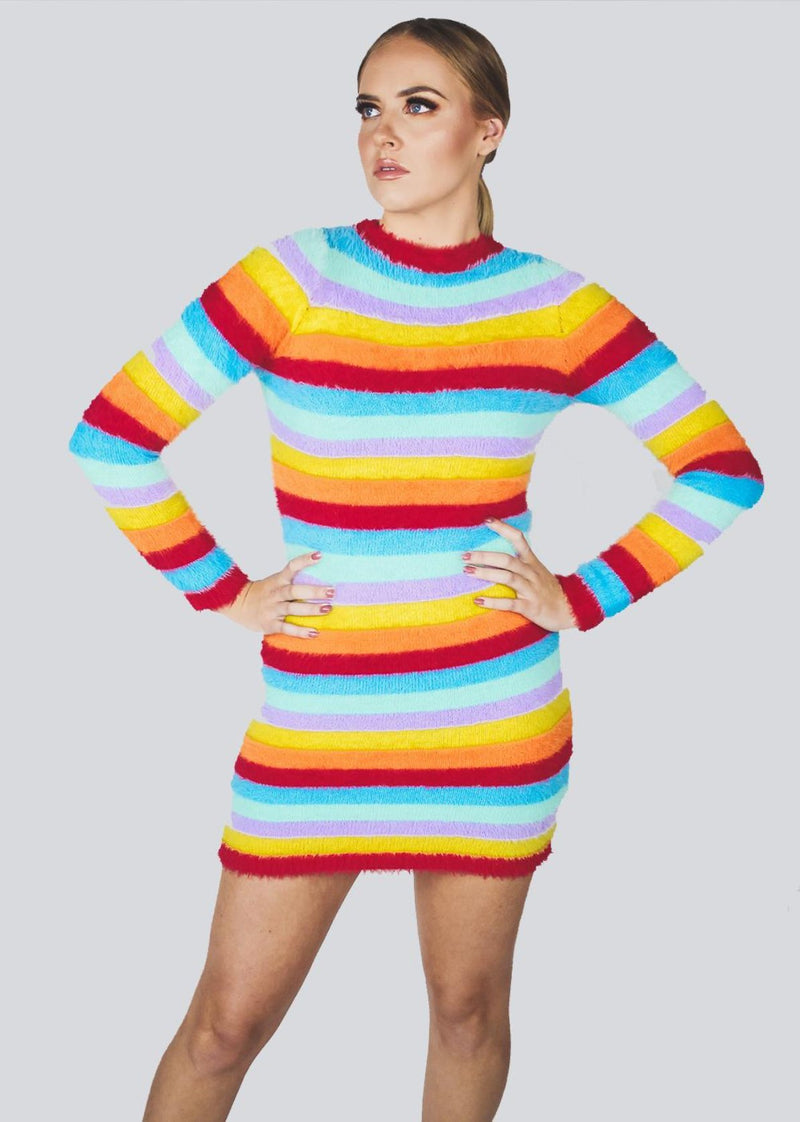 *Rainbow Bright Sweater Dress