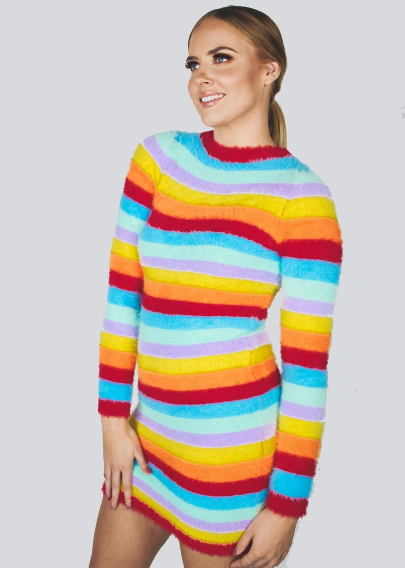 *Rainbow Bright Sweater Dress