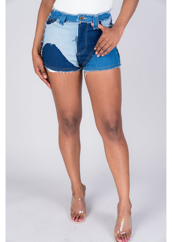 Double Up Denim Shorts